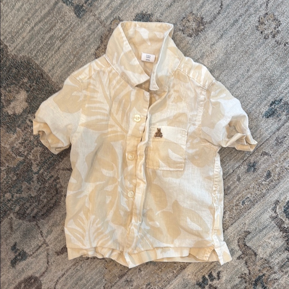 Baby Gap Kids Beige Short Sleeve Shirt